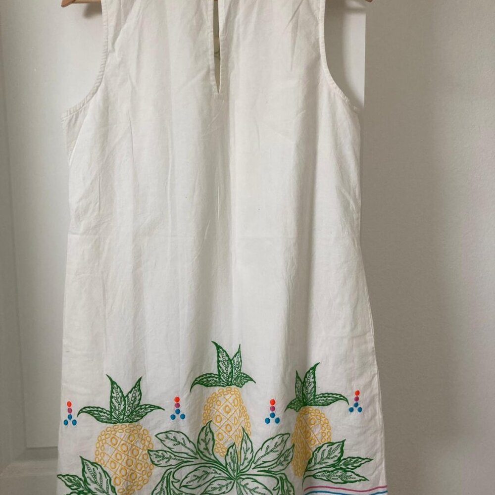 Anthropologie Roller Rabbit White Dress 100% Cotton - Picture 3 of 5